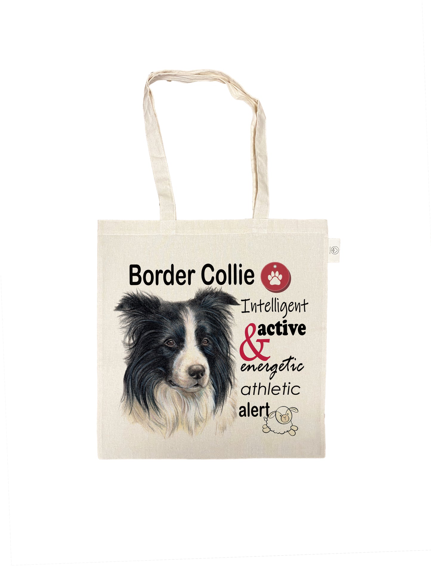 Baumwolltasche Border Collie