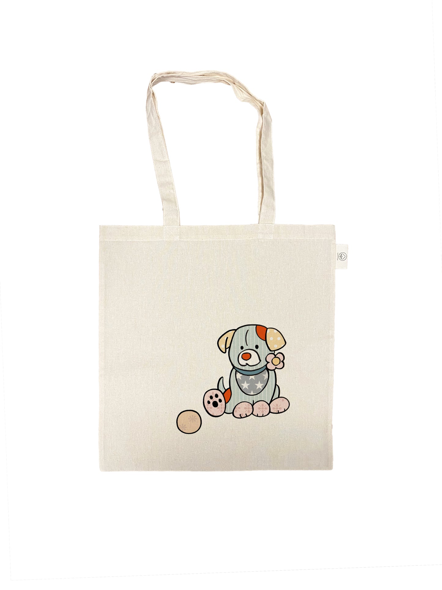 Katoenen tas met opdruk - Patch Hondje