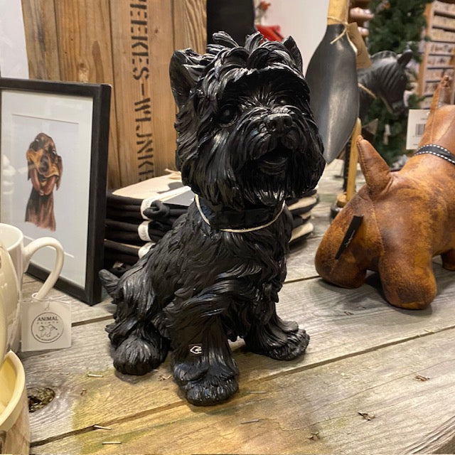 Abbildung eines West Highland White Terriers (schwarze Variante)