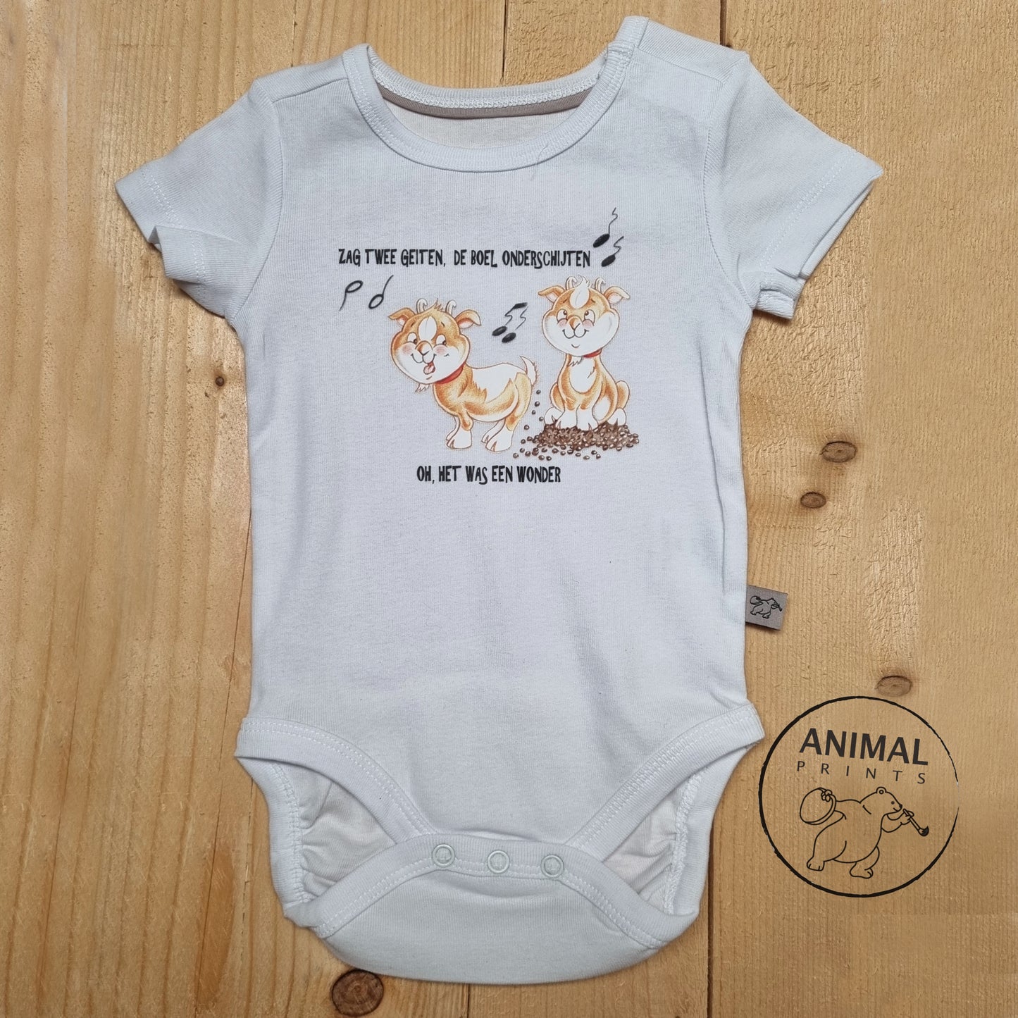Babyromper Kinderliedjes - "Zag 2 Geiten,,....."