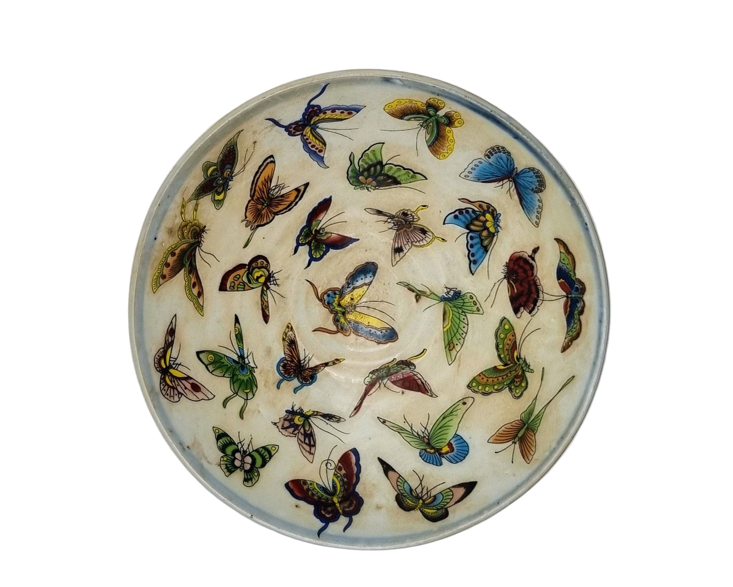 Asiatische Schale mit Schmetterlingsmotiv; große Größe