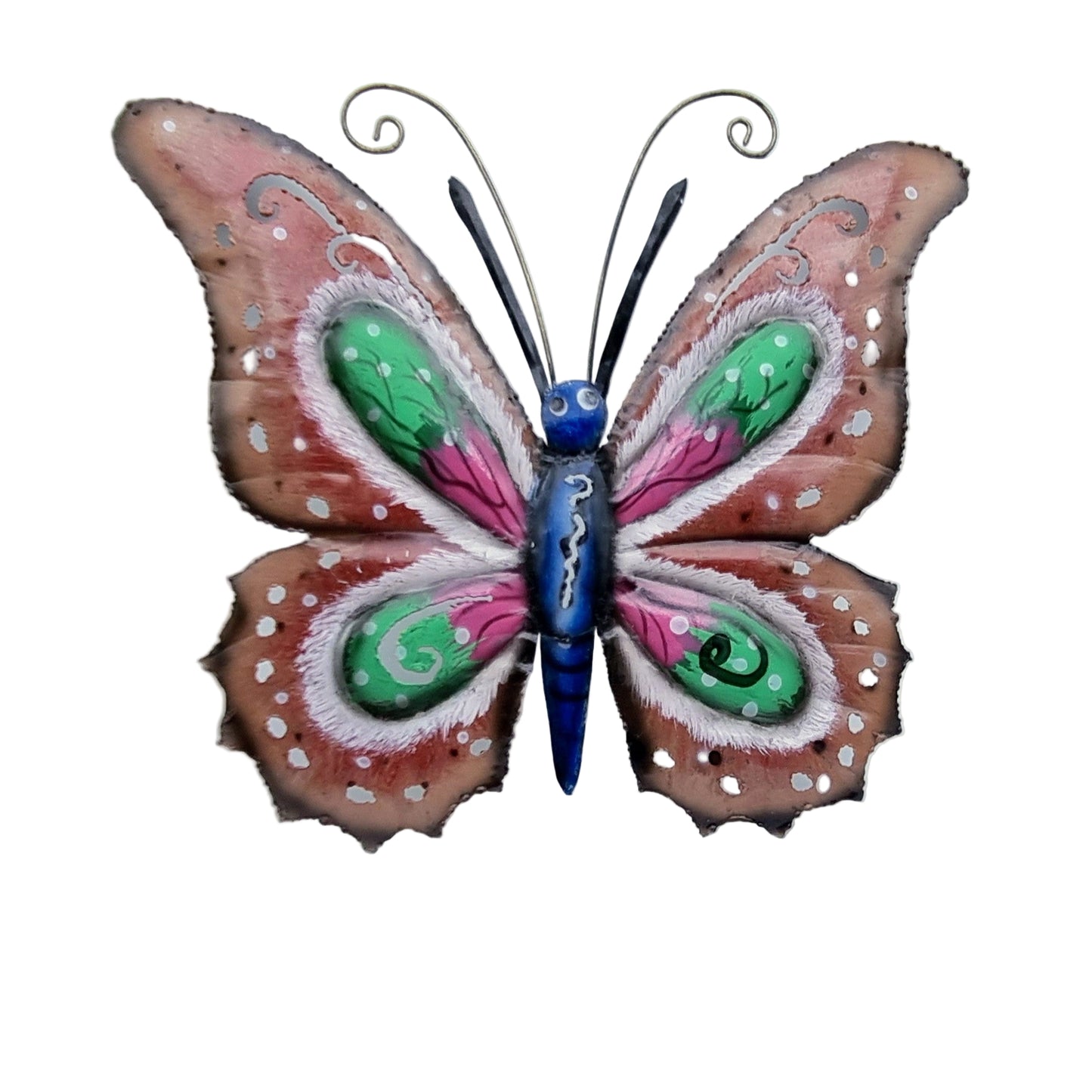 Bunter Metallschmetterling für die Wand