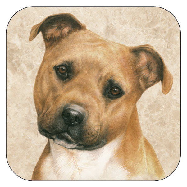 Onderzetter per 3 stuks Staffordshire Terrier