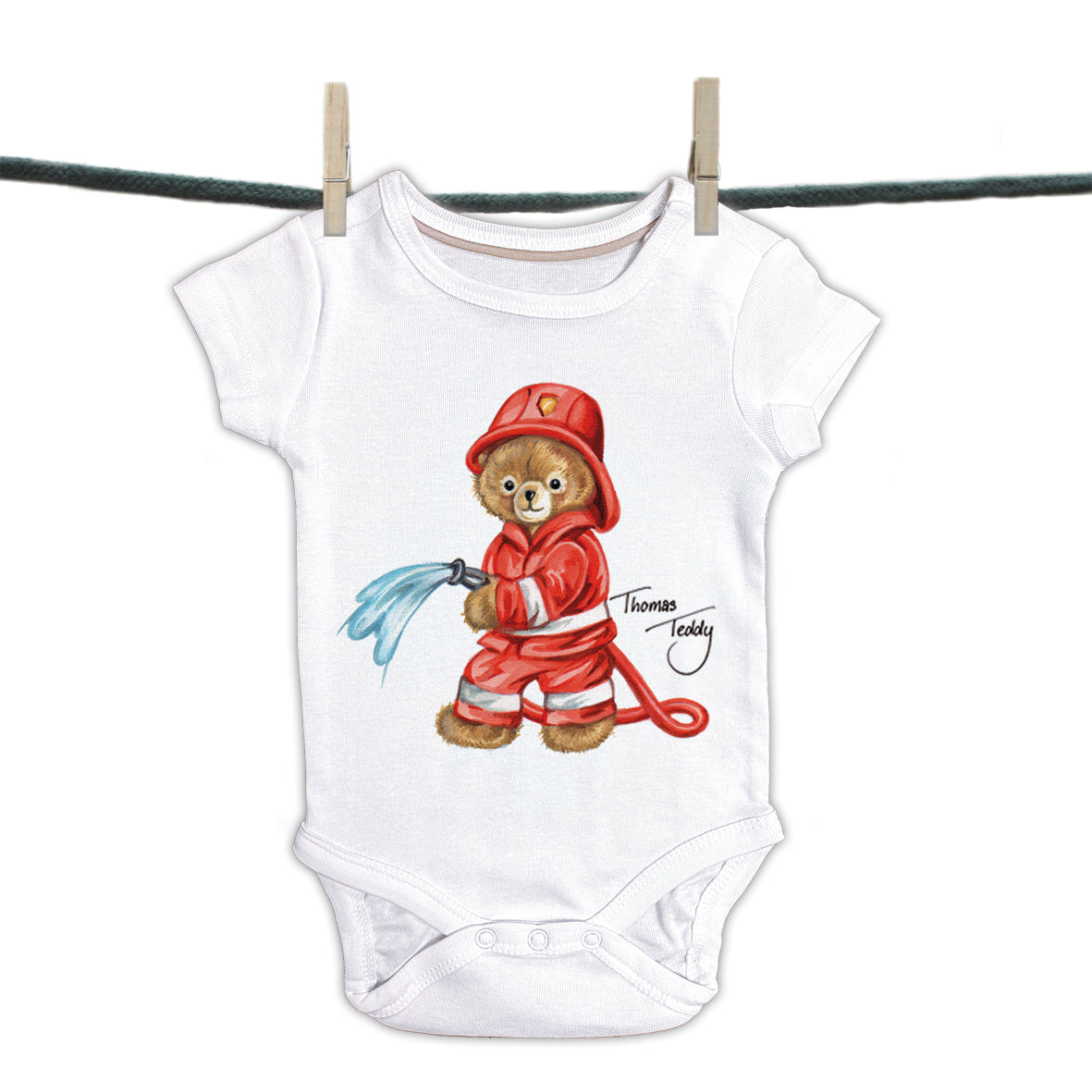 Baby Strampler Thomas Teddy Kollektion - Brandweer Beer