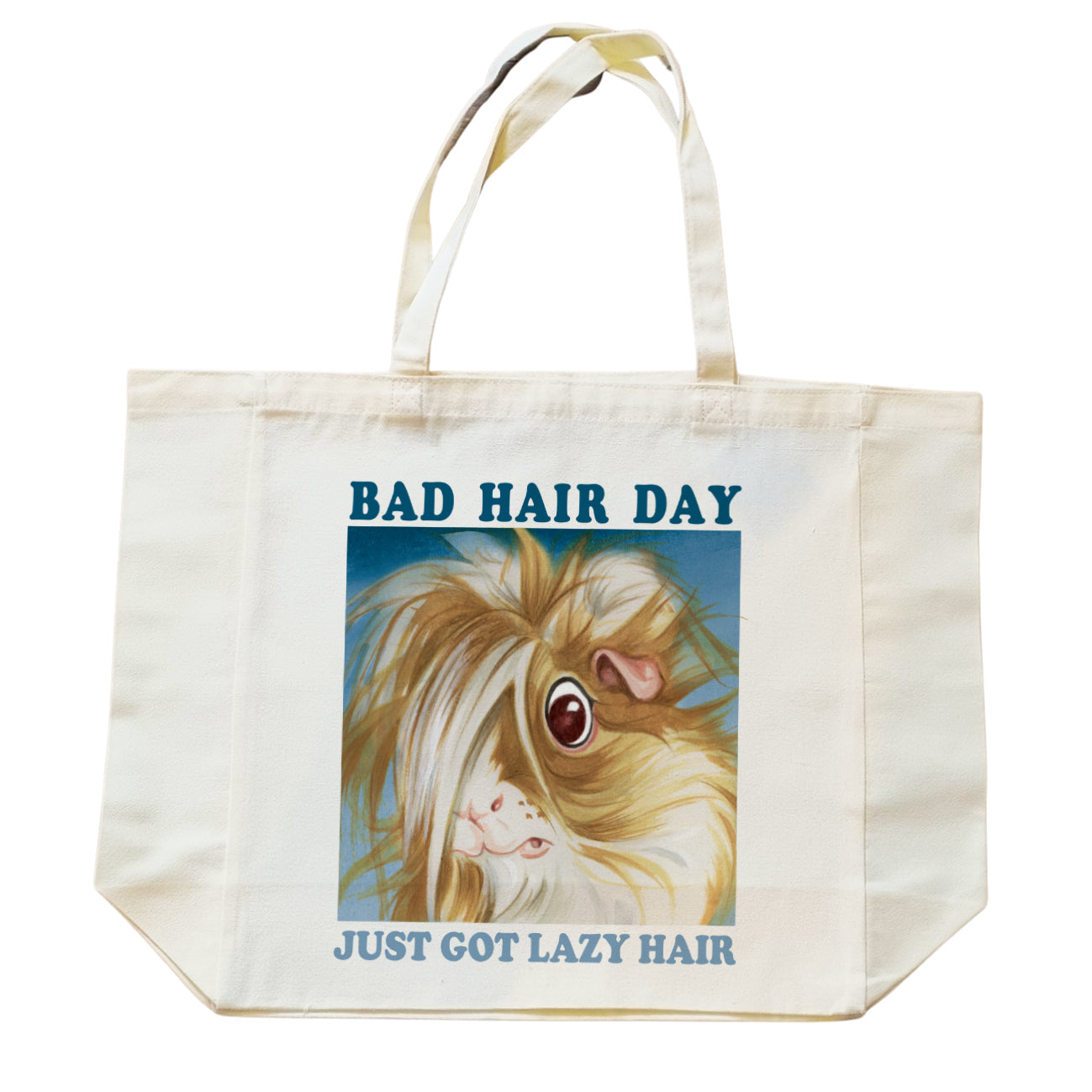 Katoenen winkelshopper met bedrukking - Bad Hair Day - Cavey