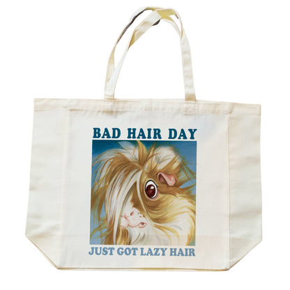 Katoenen winkelshopper met bedrukking - Bad Hair Day - Cavey