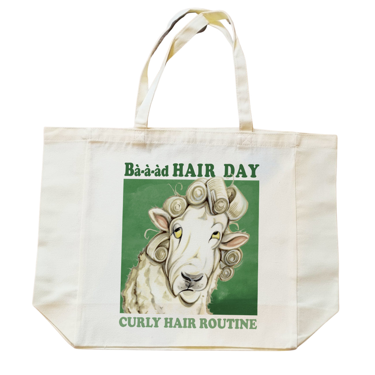 Katoenen winkelshopper met bedrukking - Bad Hair Day - Sheep