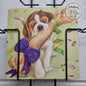 Karte mit quadratischer Aufschrift – Party. Ich freue mich, dass ich kommen konnte, ich habe eine Kleinigkeit mitgebracht (Beagle).