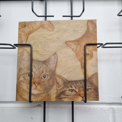 Quadratische Karte – Katzencollage (Katzenmotiv)