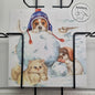 Square card - Will you join us? Let's build a snowman together. (Beagle)