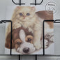 Quadratische Karte – Wahre Liebe, wahre Freundschaft… (Perserkatze und Beagle)