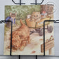 Square-Karte – Letztendlich werden wir alle klüger sein. Zurück zur Schule. (Hund, Katze, Kaninchen, Shar-Pei)