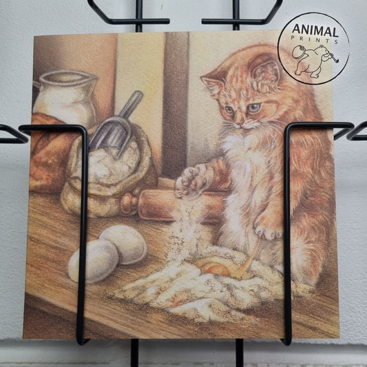 Square card - All of Holland Bakes, so I'm also doing my part! (cat print)
