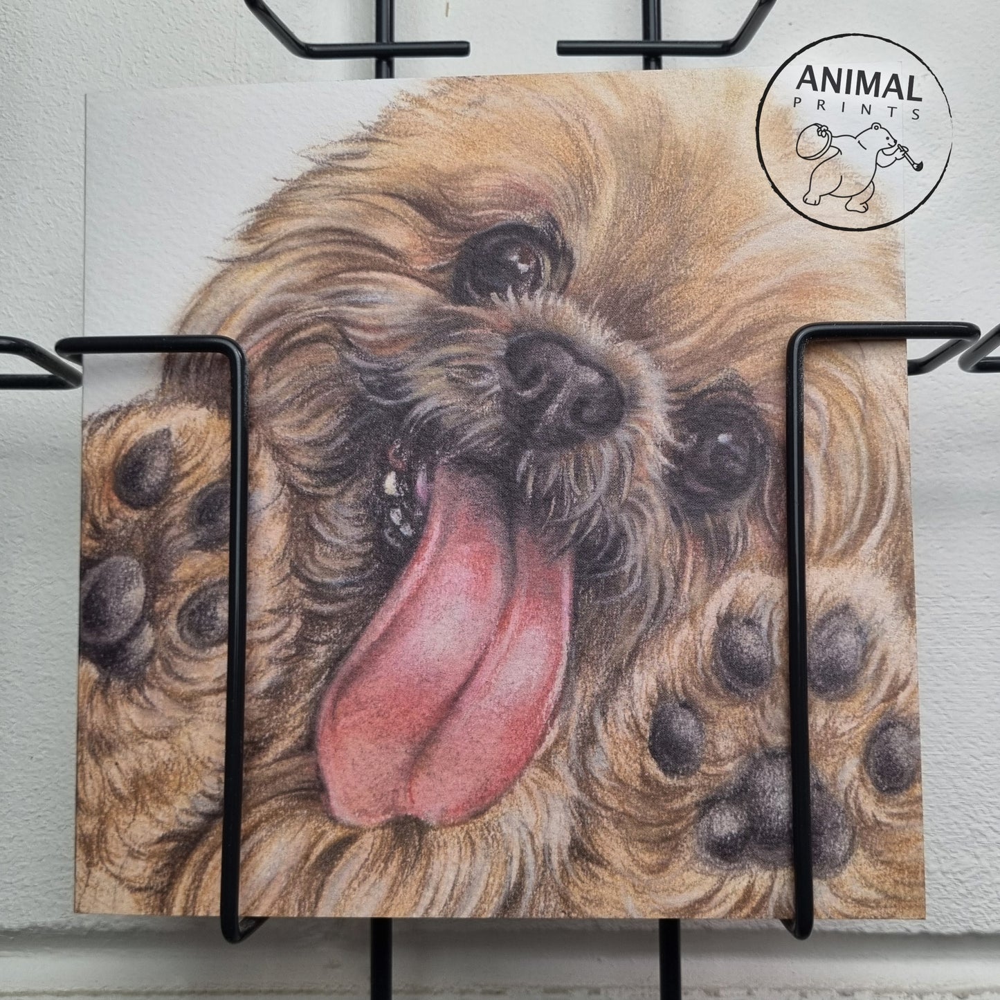 Square card - Are you in such a good mood too? - Dog print