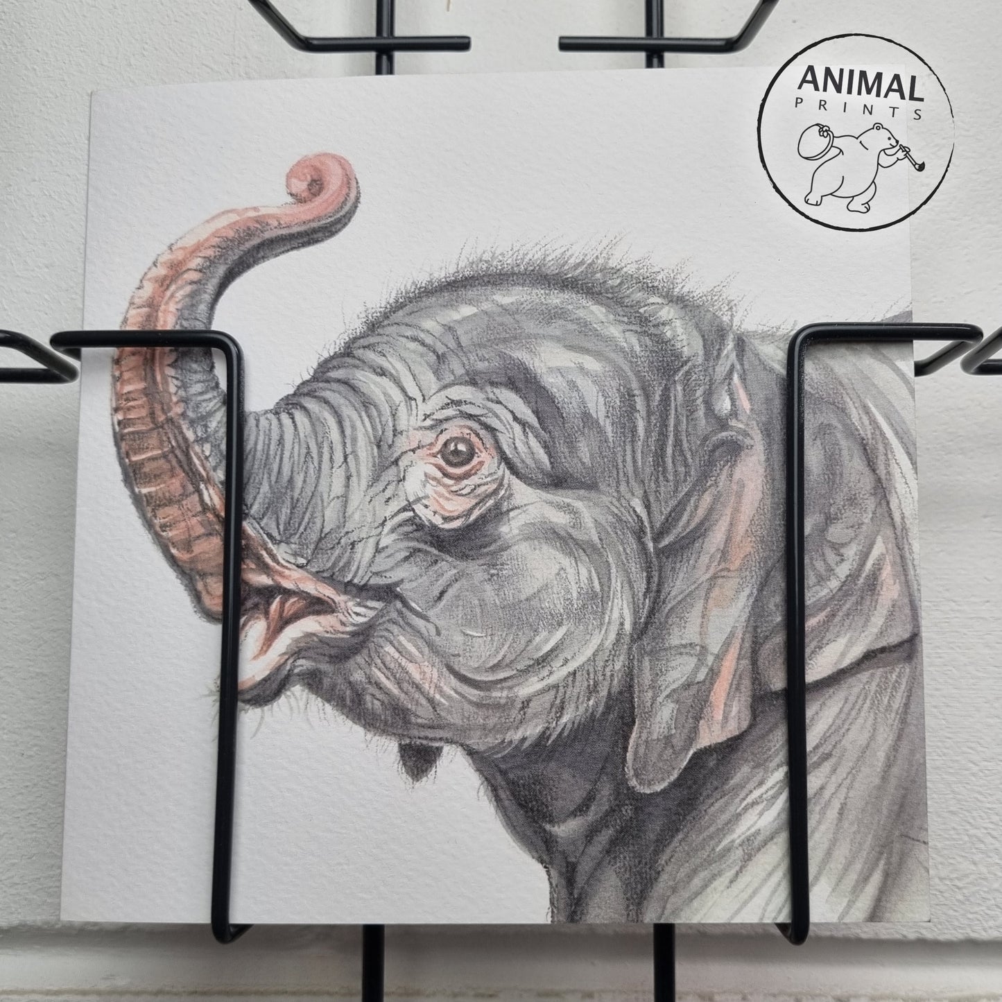 Quadratische Karte - Elefant; "Hast du mich nicht kommen gehört"?