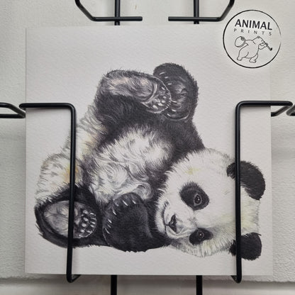 Quadratische Karte - Wer liebt den faulen Panda nicht?