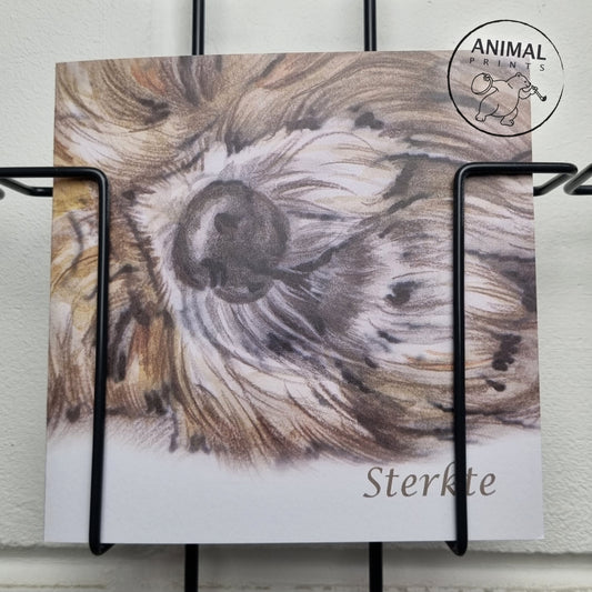 Square card - Condolence card Dog