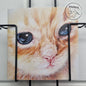 Square card - A little closer... (cat print)