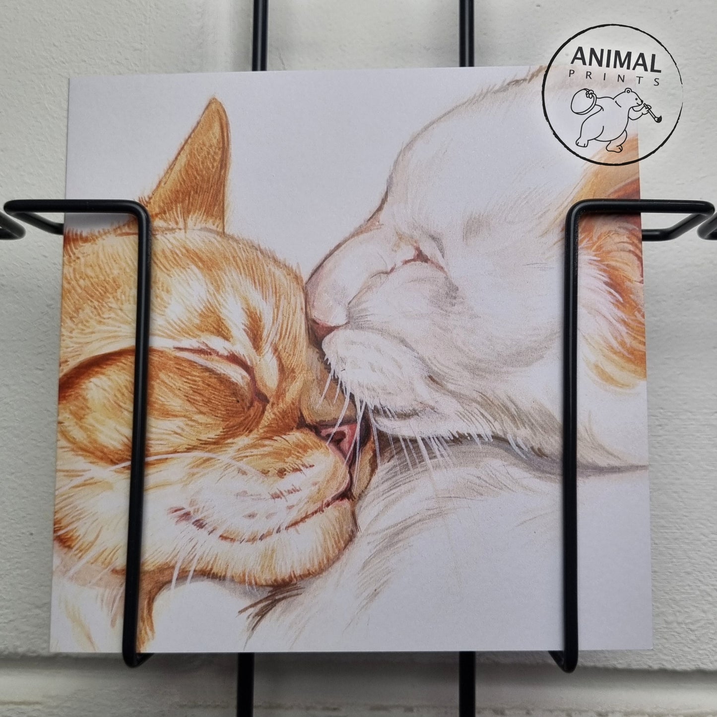 Vierkante kaart - Kattenliefde.. (katten print)