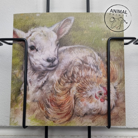 Square card - This is how it was meant to be. (Sheep, Chicken)