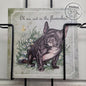 Quadratische Karte - Oh nein, nicht im Blumenbeet (Hund, Französische Bulldogge)