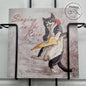 Quadratische Karte – Singing in the Rain (Katzenmotiv)