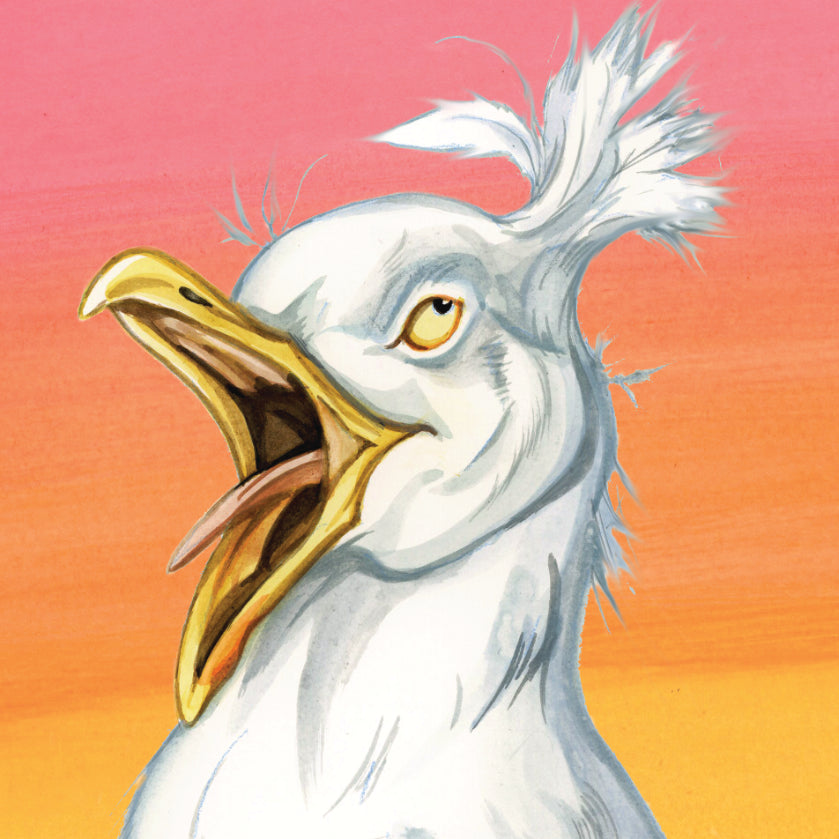 Koelkastmagneet - Bad Hair Day - Zilvermeeuw