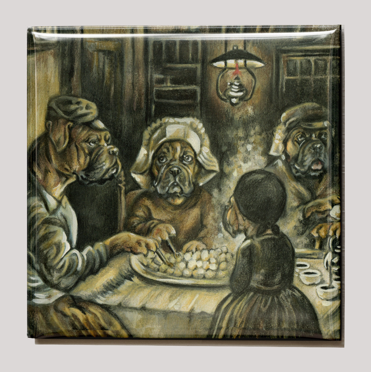 Koelkastmagneet - De Aardappeleters