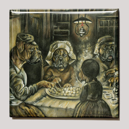 Koelkastmagneet - De Aardappeleters