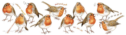 Mokken met collage - Roodborstjes/ Robin