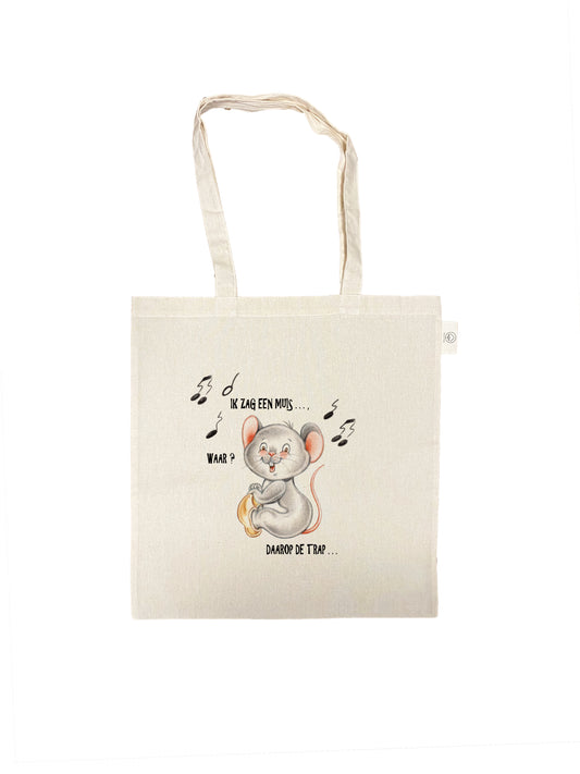 Katoenen tas - Kinderliedjes - Ik zag een Muis,.....