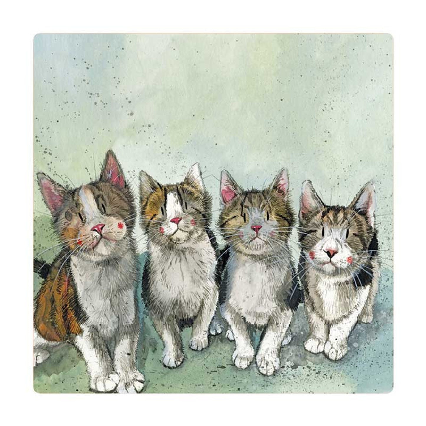Alex Clark - Fridge magnet - 4 cats 