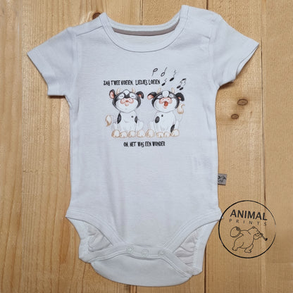 Baby Strampler Kinderlieder - "Sah 2 Kühe,....."