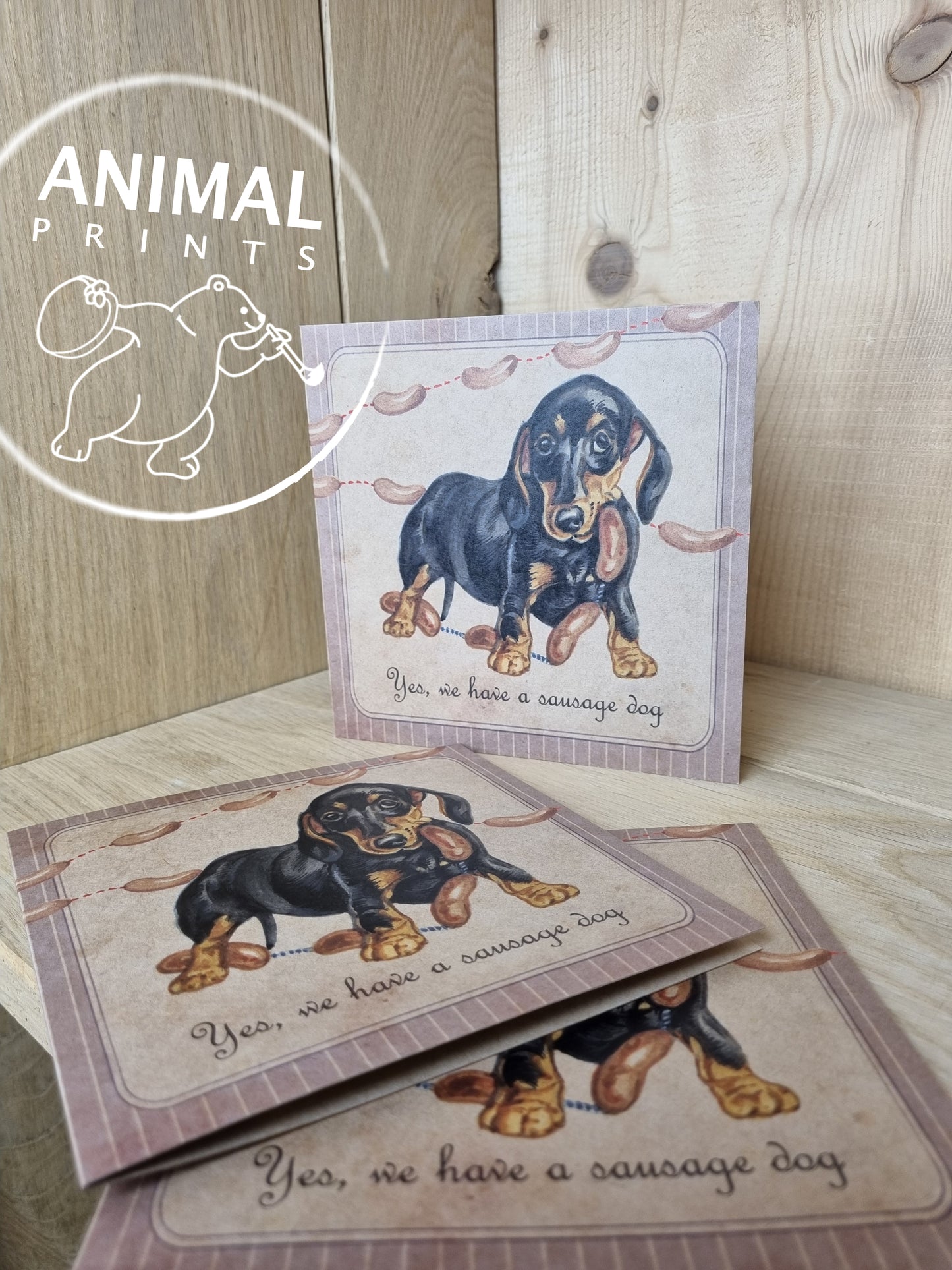 Quadratische Karte – Werde es nie verlernen.. (Dackel / Dachshund)
