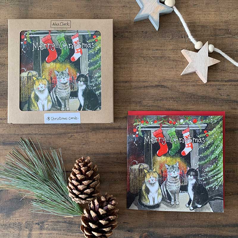 Alex Clark – Weihnachtskartenbox – Katze 