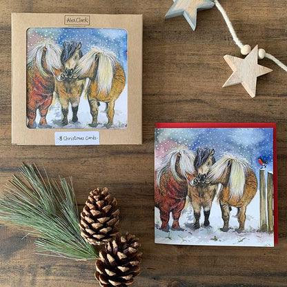 Alex Clark - Kerstkaartenbox - Pony's