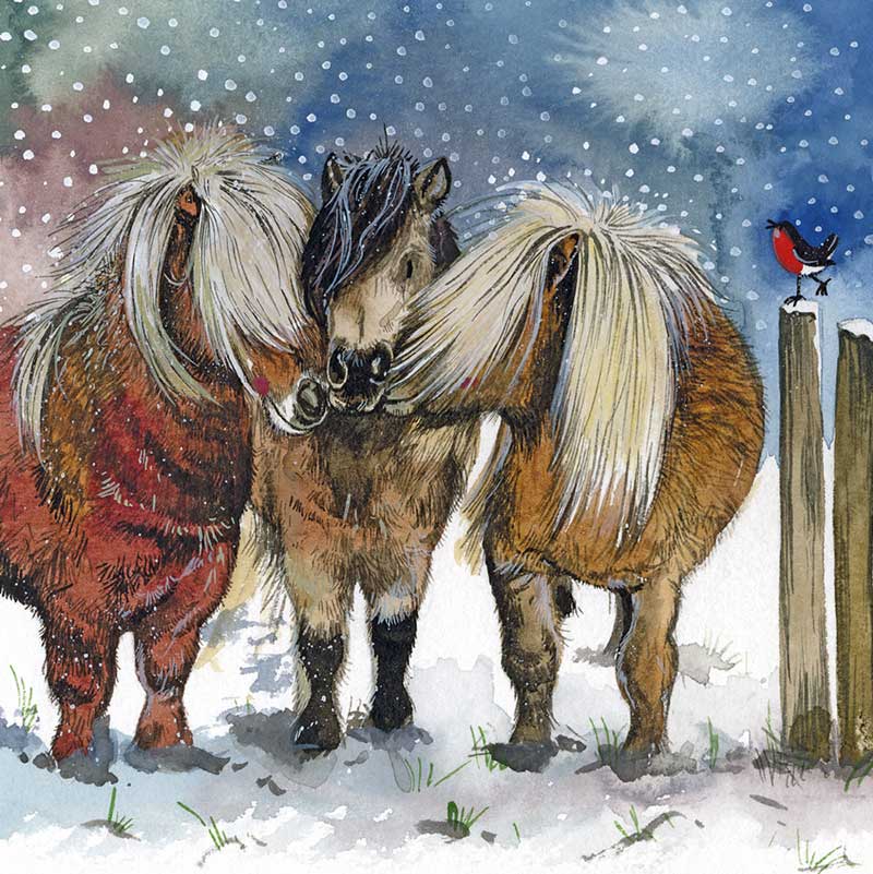 Alex Clark - Kerstkaartenbox - Pony's