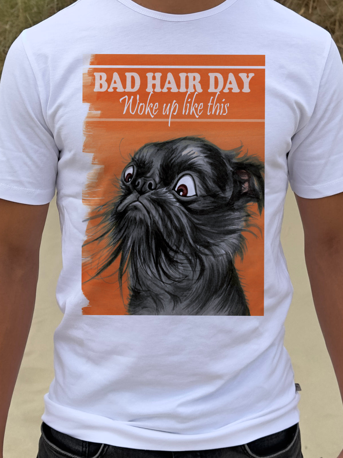 T-Shirt „Bad Hair Day“ – Hund