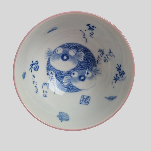 Keramikschale – Japanischer Stil – 4er-Set – Vogelmotiv
