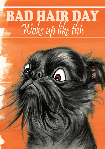 T-Shirt „Bad Hair Day“ – Hund
