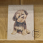 Kraftpapierkarte im A6-Format (Postkarte) - Karte Nummer 4 - Junger Hund (5er-Packung)