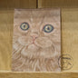 A6 Kraftpapierkarte (Postkarte) - Kartennummer 24 - Rote Katze / (5er-Packung)