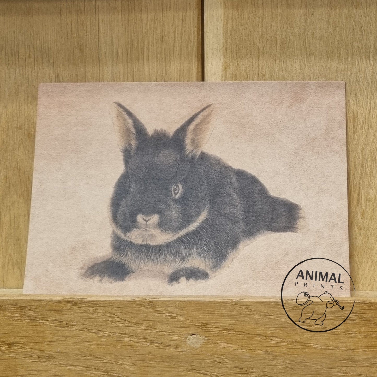 A6 Kraftpapierkarte (Postkarte) - Kartennummer 12 - Hase (5er-Packung)