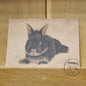 A6 Kraftpapierkarte (Postkarte) - Kartennummer 12 - Hase (5er-Packung)