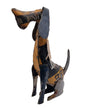 Stehende Hundestatue – Metall/Zinn