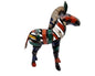 Metallstatue eines Zebras (oder Pferdes)