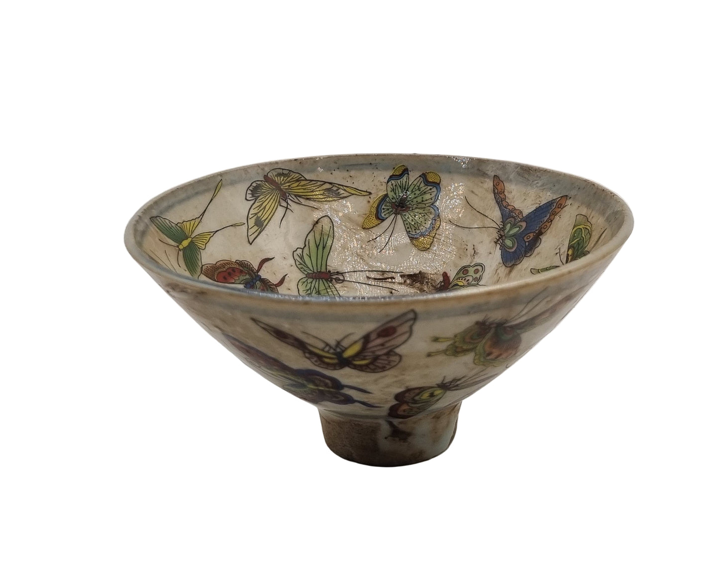 Asiatische Schale mit Schmetterlingen