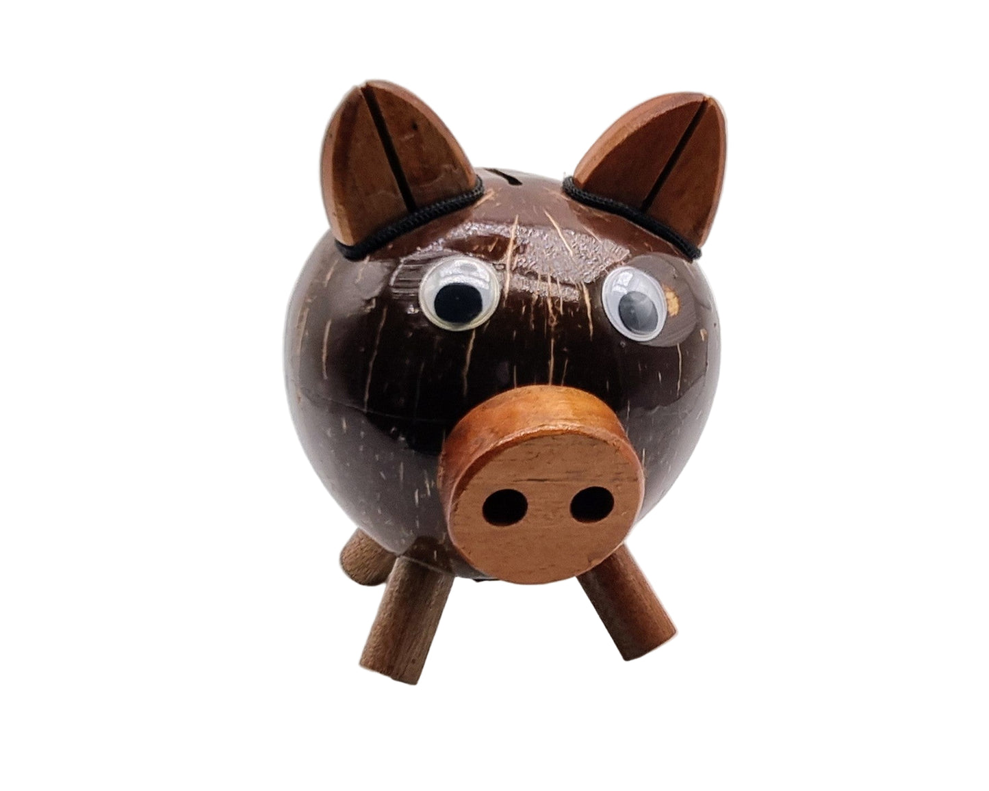 Sparschwein aus Kokosnuss