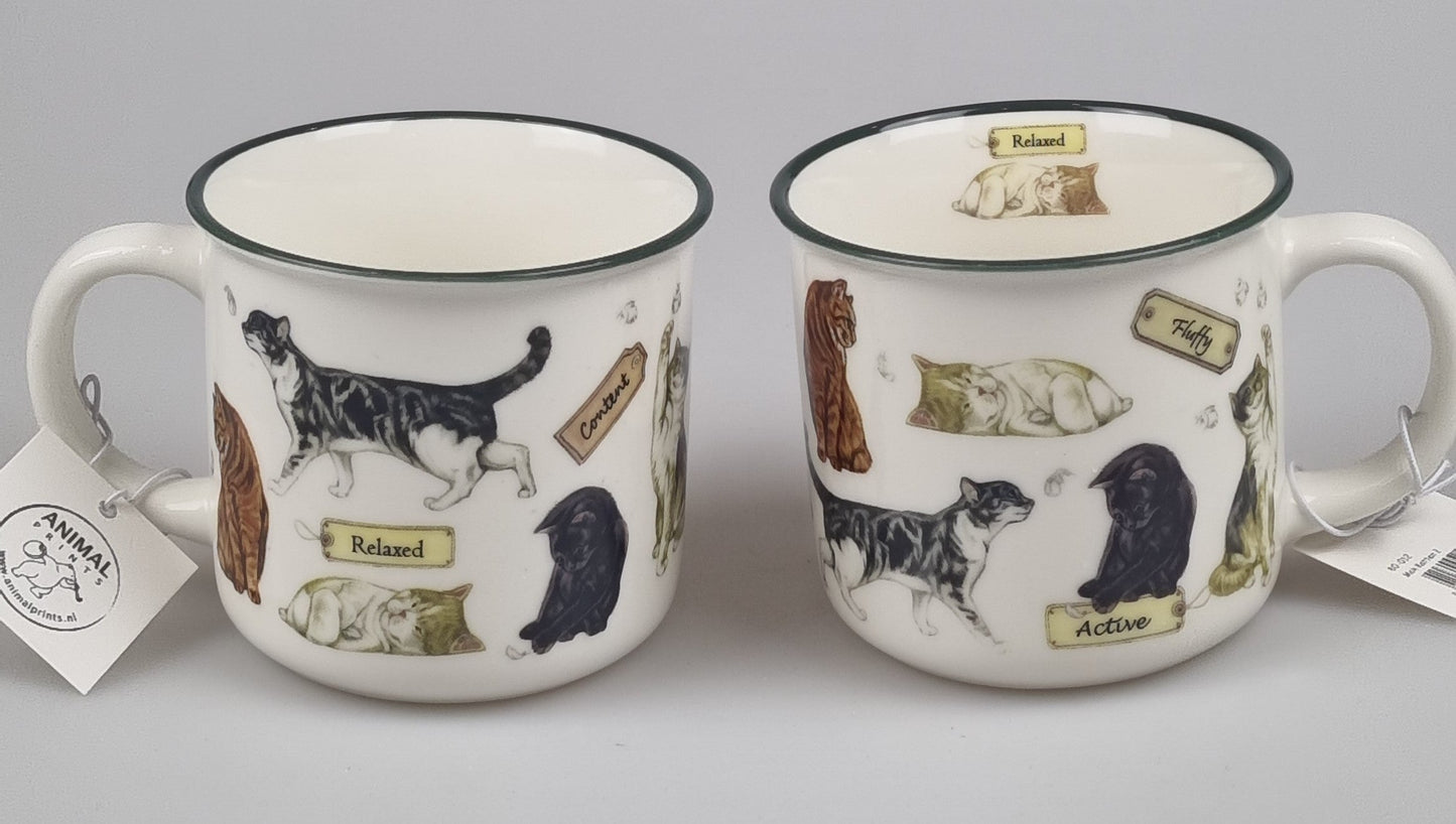 Mokken met collage - Katten - design 2