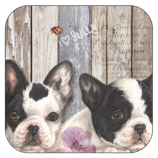 Coaster per 3 pieces French Bulldog